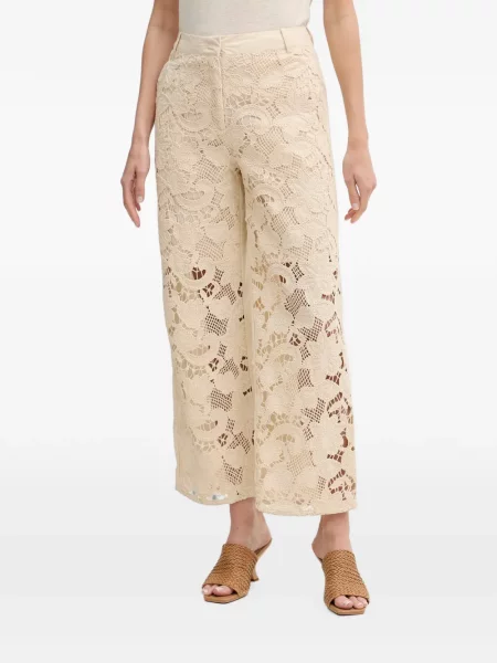 Decupat pantaloni Sisley din dantelă