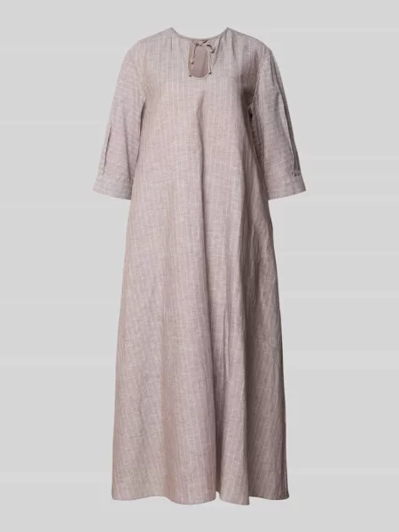 Sukienka midi z mieszanki lnu i bawełny z rękawem o dł. Mm By Max Mara