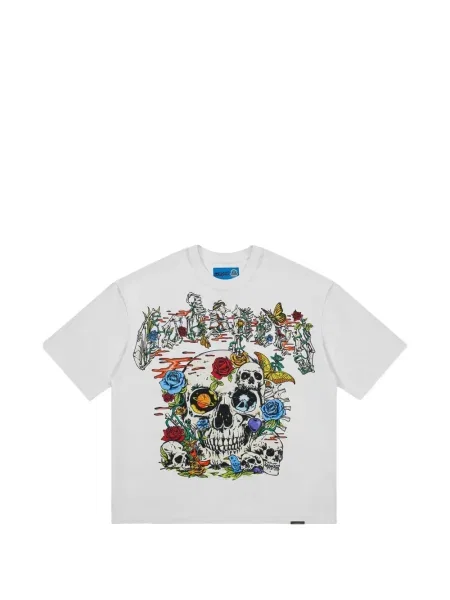 Tricou Godspeed cu decolteu rotund alb