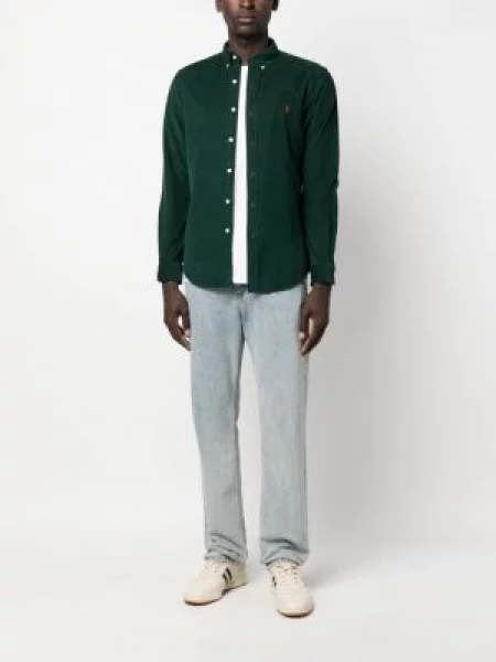Manšestrové polotričko Polo Ralph Lauren s výšivkou zelené