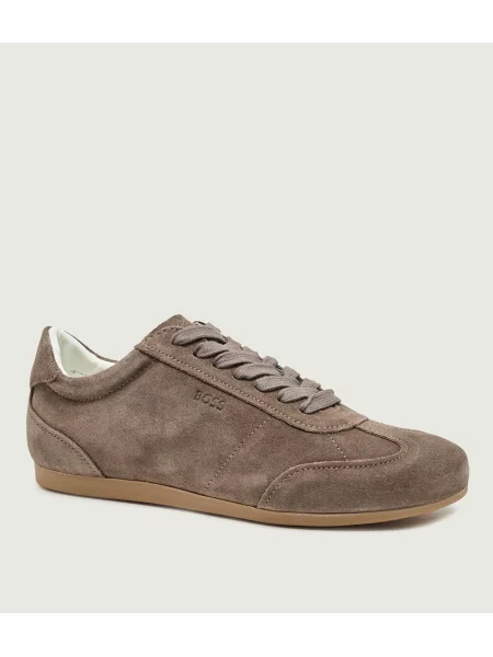 BOSS Solenne sneakers pentru femei piele întoarsă maro