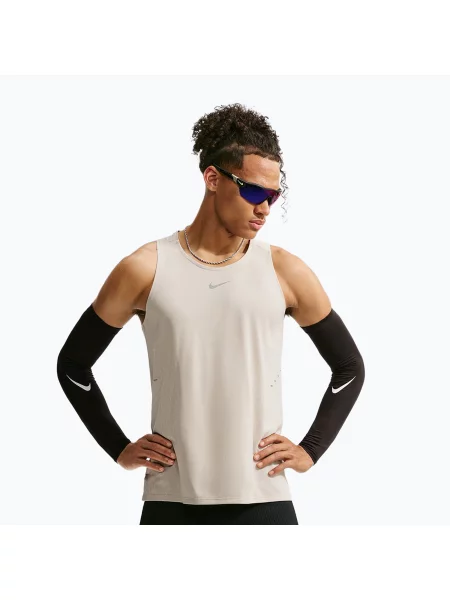 Tricou de alergare pentru bărbați Nike Stride cream Ii/sail