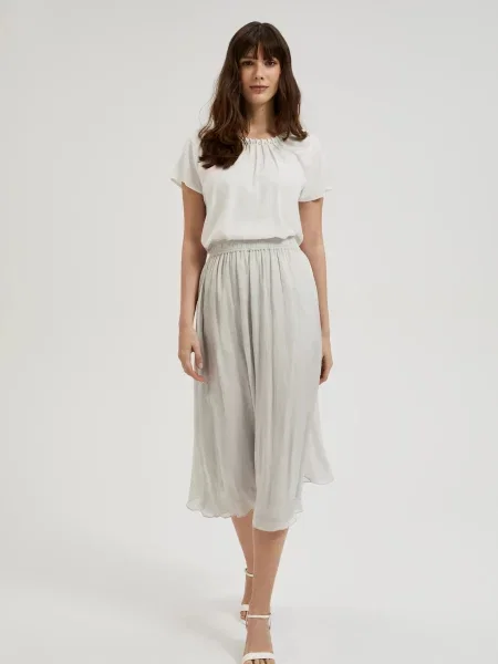 Fustă midi Marisse alb