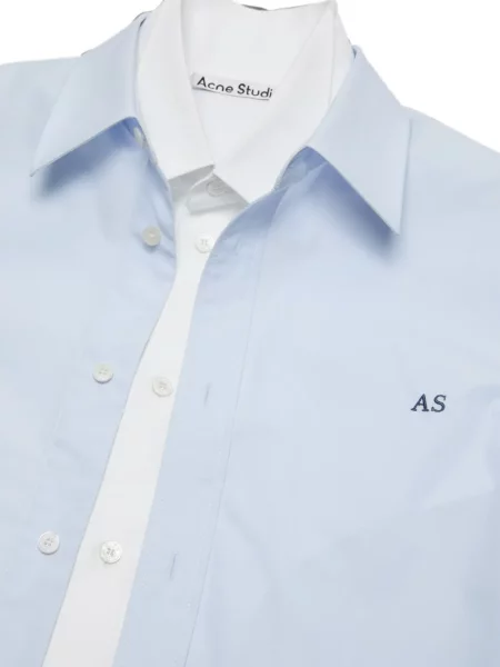 Cămașă Acne Studios cu autograf albastru