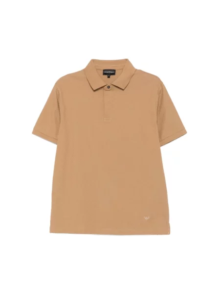 Koszulka polo Emporio Armani brązowa