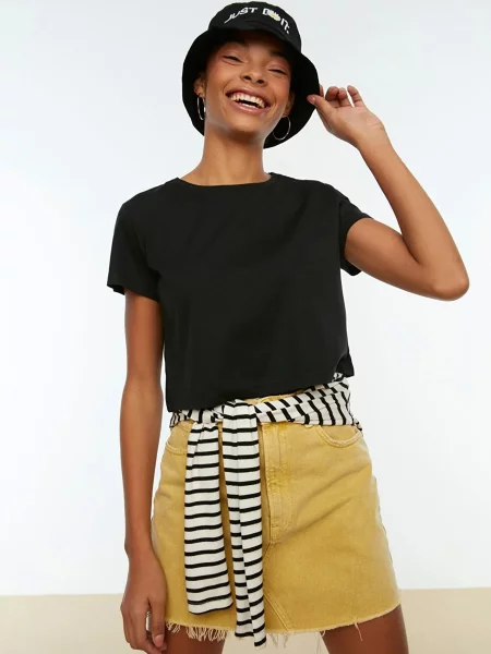 Trendyol Футболка чорний