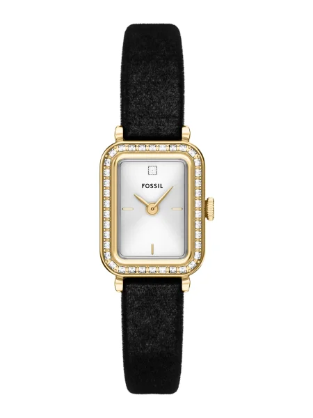 FOSSIL Ceas analogic RAQUEL / negru / transparent / alb auriu