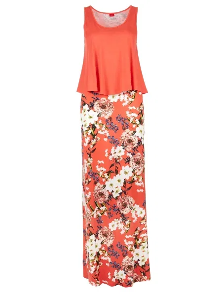 S.Oliver Rochie de plaja corai roz alb