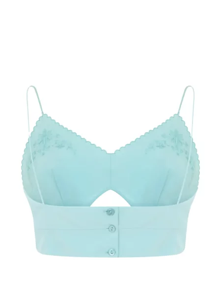 Top Alberta Ferretti cu model floral albastru