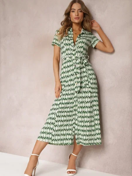 Rochie Mamici Cambrata in Talie Maevana verde