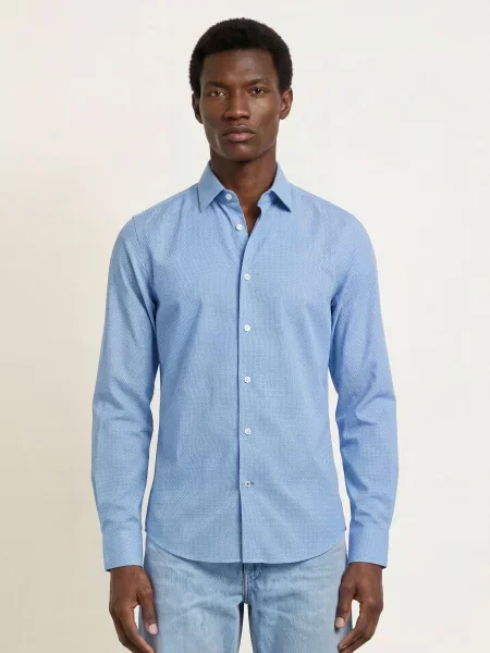 Tommy Hilfiger Košile Slim Fit tmavě modrá bílá