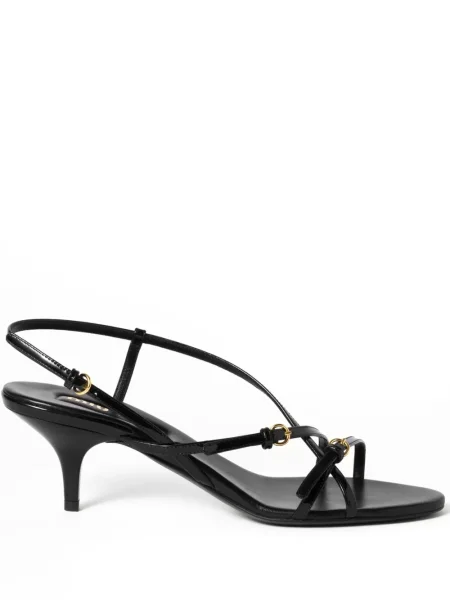 Sandale Miu Miu din piele de lac negru