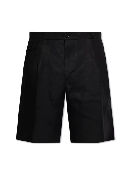 Lniane szorty Dolce And Gabbana czarne