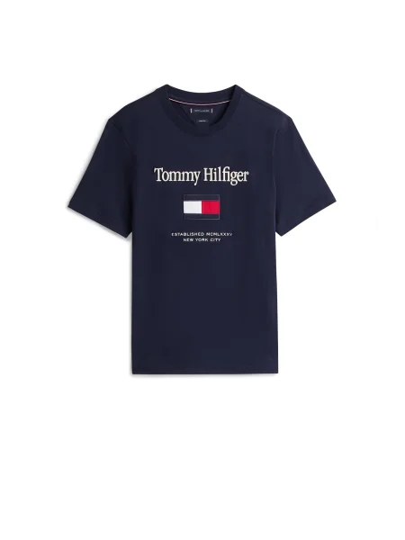 TOMMY HILFIGER Majica marine / rdeča bela