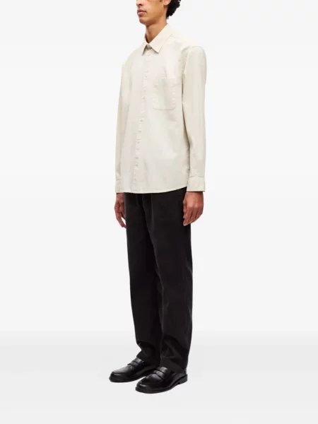 Pantaloni Samsøe Samsøe de catifea cord negru