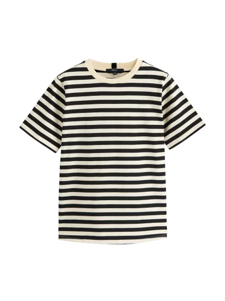 Next Tricou ecru negru