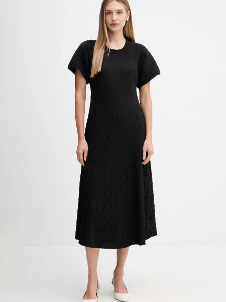 Sandro Ferrone sukienka midi rozkloszowana czarny