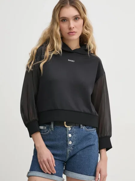 Bluză Dkny cu glugă negru