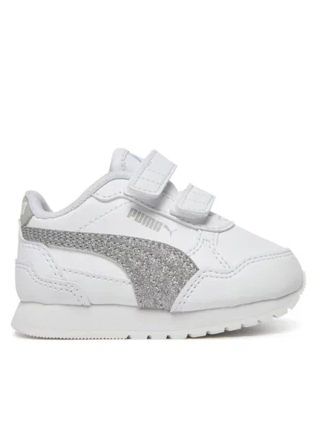 Sneakersy Puma St Runner V4 Sl Glitter V Inf 01 bílá