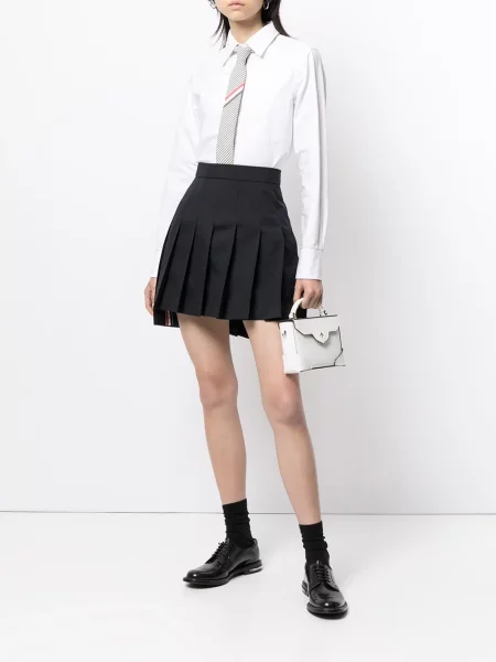 Plisuotas plisuotas sijonas Thom Browne mėlyna