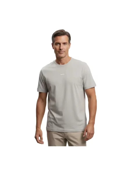 T-shirt o kroju regular fit z mieszanki bawełny model TCHUP' Boss beżowa