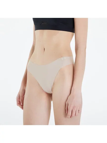 Brazyliany Under Armour ze stretchu beżowe