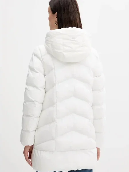 Bunda Geox ANYLLA zimní oversize bílá
