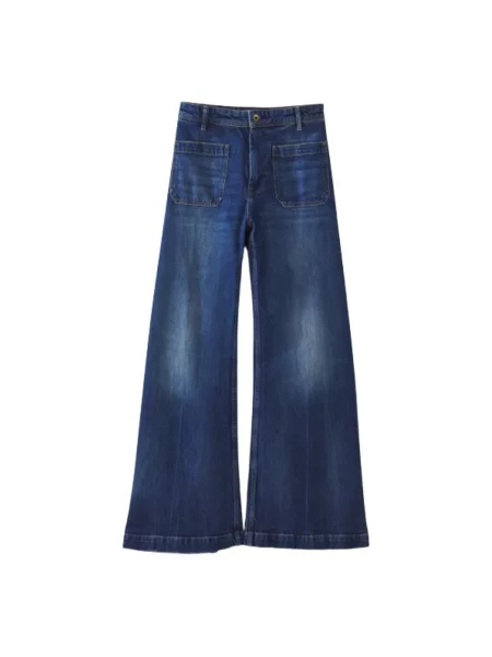 Szerokie jeansy Polo Ralph Lauren niebieskie