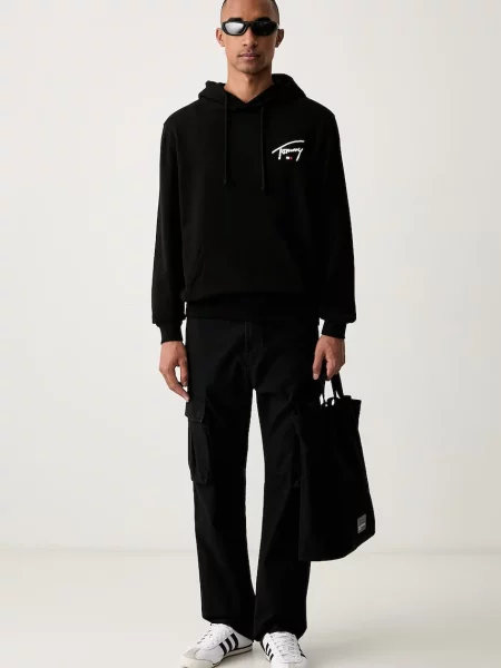 Tommy Jeans cargo hlače črna