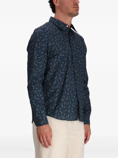 Cămașă Paul Smith cu imagine albastru