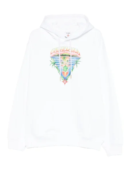 Пуловер Casablanca с качулка бяло