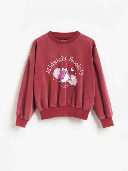 Reserved Mikina Pusheen červená