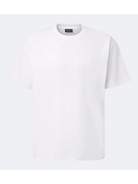 Tricou Gucci din jerseu cu autograf alb