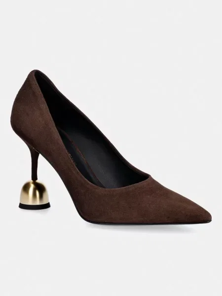 Vanda Novak pantofi cu stiletto din piele Athena Cacao maro