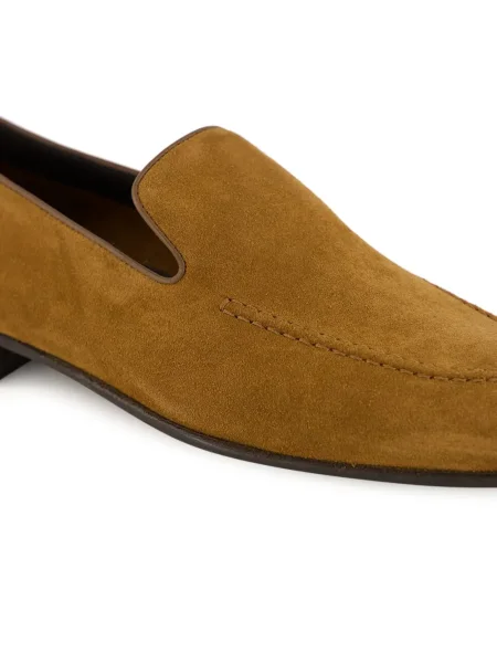 Велурени slip-on лоуфъри Manolo Blahnik кафяво