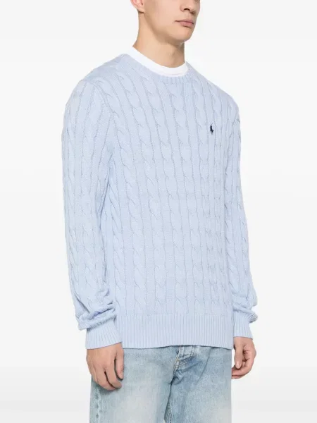 Vlněné zkrácené chinos Polo Ralph Lauren na ramínka modré