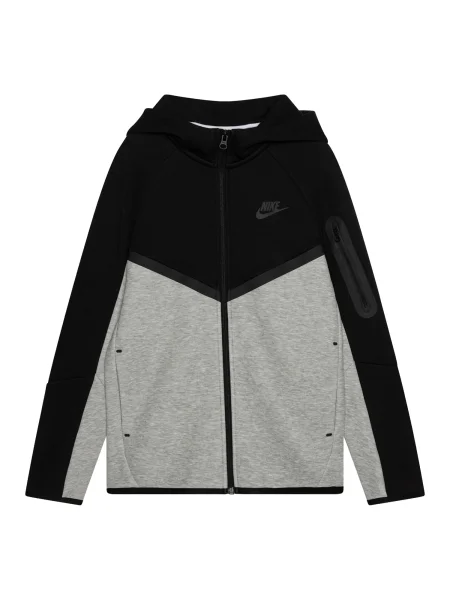 Nike Sportswear Hanorac TCH FLC gri închis / gri amestecat negru