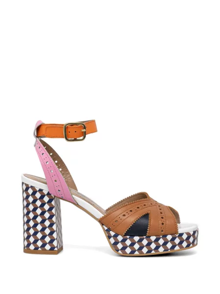 Pantofi cu toc Fly London cu platformă maro