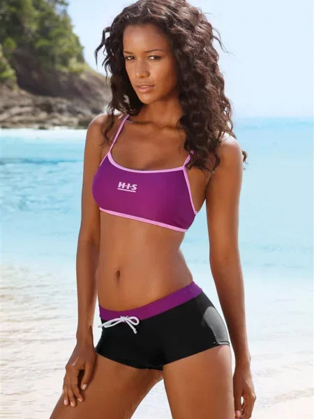 H.I.S Bikini lila črna