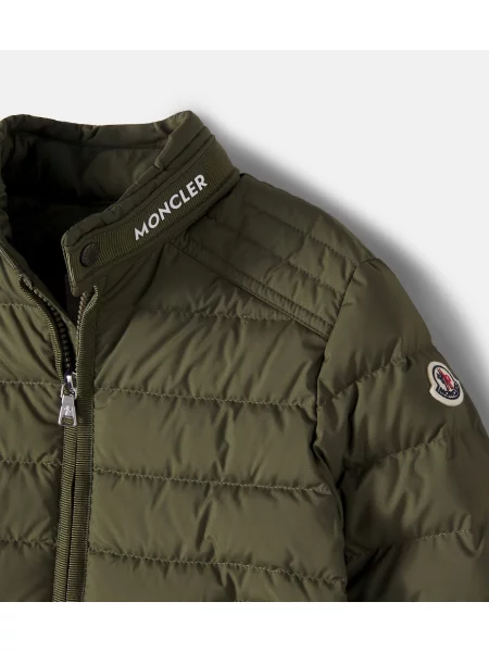 Pūkinė striukė Moncler Enfant žalia