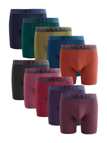 Next Boxeri albastru / bleumarin / închis / verde smarald / verde kiwi / lila / albastru violet / portocaliu homar / roz / roșu cireș gri