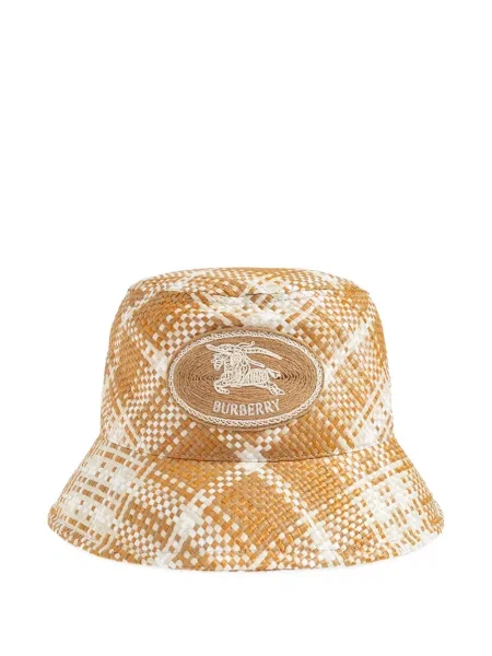 Pălărie bucket Burberry în carouri cu autograf