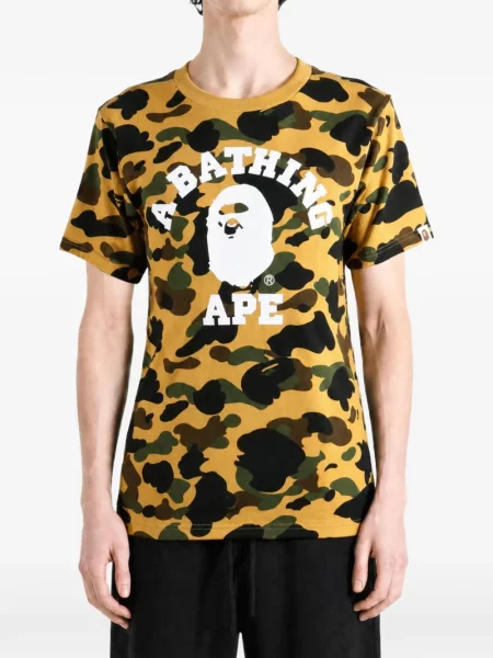 Tricou A Bathing Ape® cu imagine galben