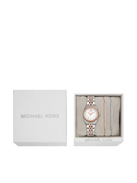 MICHAEL Michael Kors Analógové hodinky LEXINGTON zlatá / strieborná biela