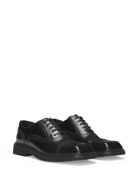 Iš natūralios odos derby batai Dolce & Gabbana juoda