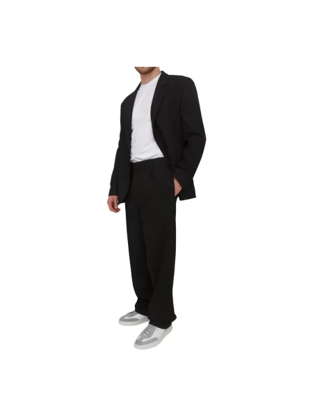 Garnitur o kroju regular fit z dodatkiem model Hugo czarny