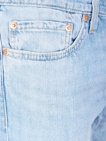 Cropp blugi drepți Levi's® zdrențuiți cu 5 buzunare albastru