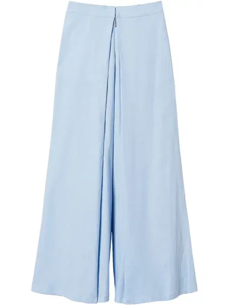 Pantaloni Twinset cu crăpătură albastru