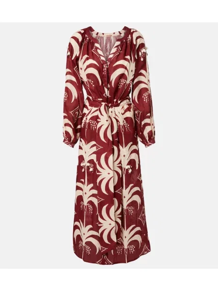 Rochie maxi Johanna Ortiz de in cu imagine de costum maro