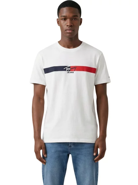 Tricou Tommy Hilfiger Jeans alb